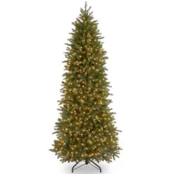 6.5 Ft. Pre-Lit Feel Real® Jersey Fraser Fir Pencil Slim Artificial Christmas Tree, Clear Lights 9 6.5 Ft. Pre-Lit Feel Real® Jersey Fraser Fir Pencil Slim Artificial Christmas Tree, Clear Lights -Northlight Shop 28904 PEJF1 362 65 1