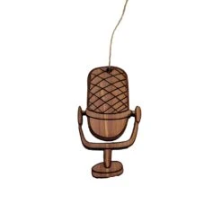 Microphone - Cedar Ornament -Northlight Shop 292348604460048 1