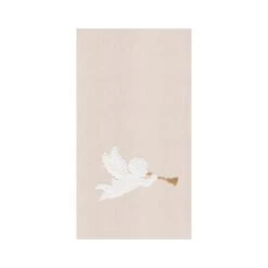 Singing Angel French Knot Flour Sack Kitchen Towel