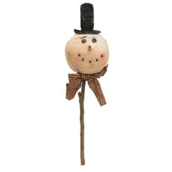 Rustic Cotton Snowman Pick For Winter Holiday Floral Arrangements -Northlight Shop 297333187091248 2