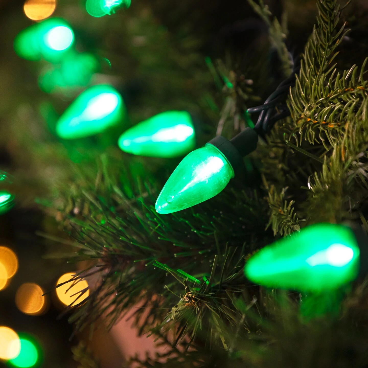 Northlight LED C7 Christmas Lights - Green - 16' Green Wire - 25ct 5 Northlight LED C7 Christmas Lights - Green - 16' Green Wire - 25ct - Image 3