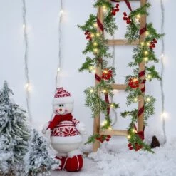 1 Pcs 5.74 Ft Christmas Garland With Light Christmas Lighted Pine Garland -Northlight Shop 317716102231984 1