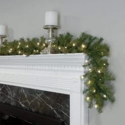 9 Feet -Pre-Lit Artificial Christmas Garland, Green, Norwood Fir 18 9 Feet -Pre-Lit Artificial Christmas Garland, Green, Norwood Fir -Northlight Shop 317717119088560 2