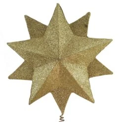 Kurt Adler White And Gold Jeweled Star Treetop - 16 Inch 28 Kurt Adler White And Gold Jeweled Star Treetop - 16 Inch -Northlight Shop 32566906862000 1