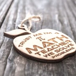 Ornament - Trust Me I'm A Math Teacher We Solve Problems - Raw Wood 3x3in 34 Ornament - Trust Me I'm A Math Teacher We Solve Problems - Raw Wood 3x3in -Northlight Shop 338879681732816 2