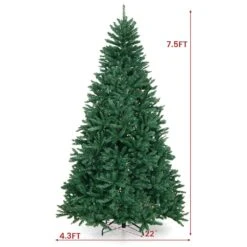 7.5 Feet Artificial Christmas Tree With Folding Metal Stand -Northlight Shop 339721857222288