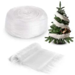 FabricLA Faux Fur Ribbon Trim Fabric - 3" Wide X 72" Long (6 FT) - Soft Christmas Fur Great For Crafting, Sewing, And Decorating - White