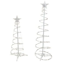 Northlight LED Lighted Spiral Outdoor Christmas Trees - 3' And 4' - Warm White Lights - Set Of 2 12 Northlight LED Lighted Spiral Outdoor Christmas Trees - 3' And 4' - Warm White Lights - Set Of 2 -Northlight Shop 3458780120993641680
