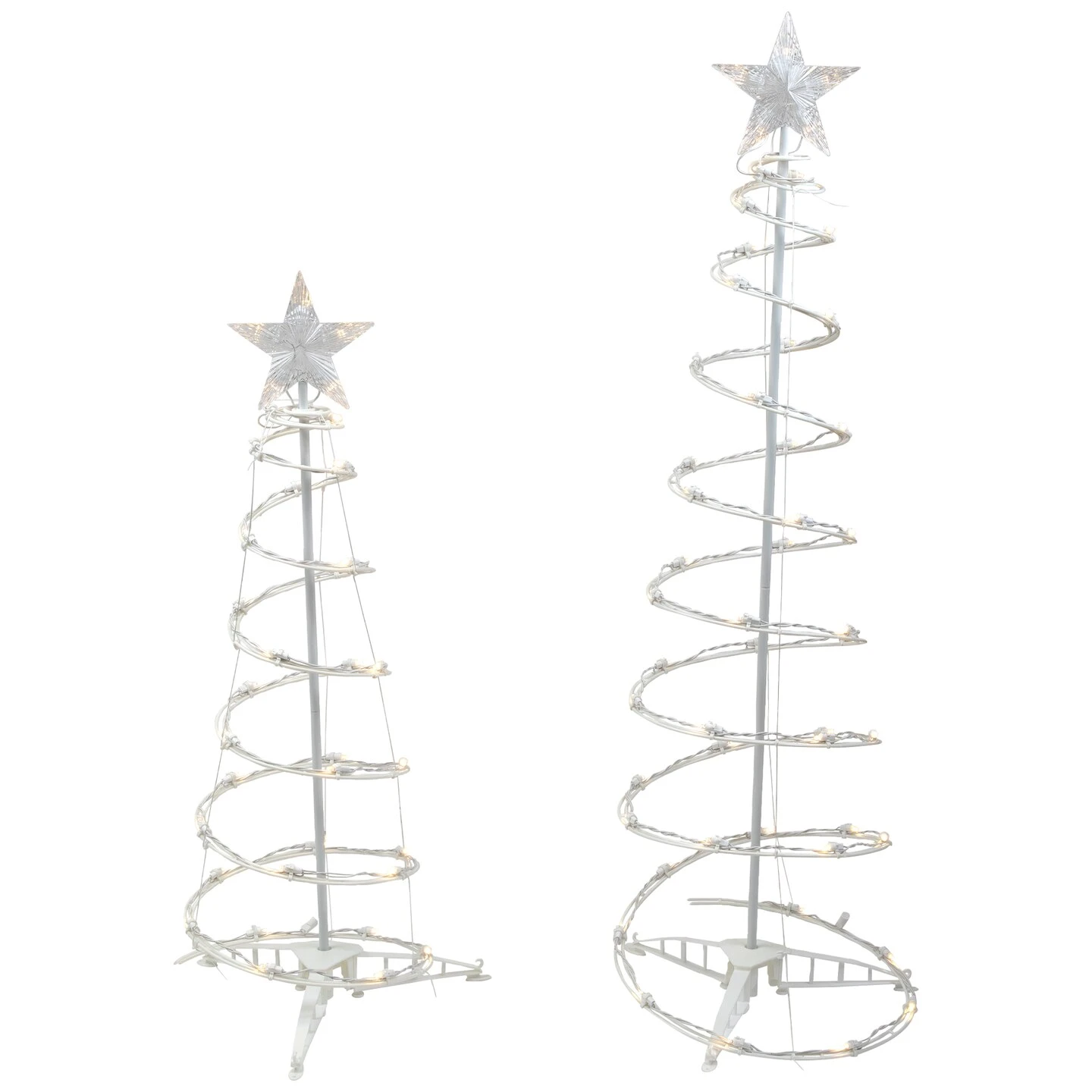 Northlight LED Lighted Spiral Outdoor Christmas Trees - 3' And 4' - Warm White Lights - Set Of 2 5 Northlight LED Lighted Spiral Outdoor Christmas Trees - 3' And 4' - Warm White Lights - Set Of 2 - Image 3