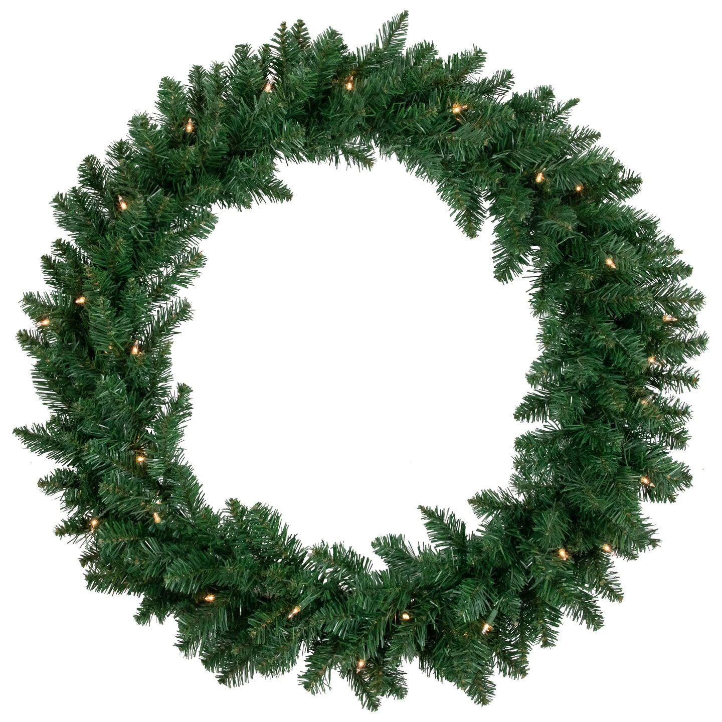 Northlight Pre-Lit Everett Pine Artificial Christmas Wreath - 36" - Clear Lights Green 4 Northlight Pre-Lit Everett Pine Artificial Christmas Wreath - 36" - Clear Lights Green - Image 2