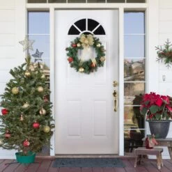 Northlight Pre-Lit Battery Operated Pine Cone And Gifts Christmas Wreath - 24" - Warm Clear LED Lights Green 10 Northlight Pre-Lit Battery Operated Pine Cone And Gifts Christmas Wreath - 24" - Warm Clear LED Lights Green -Northlight Shop 3458793192948097696