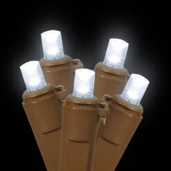 150 Cool White Wide Angle Net LED Lights 2Ft. X8Ft. Brown Wire Christmas Set -Northlight Shop 3458980358519148384 1