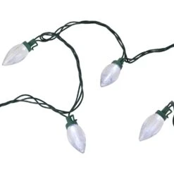 Northlight LED C9 Christmas Lights - Pure White - 16' Green Wire - 25ct Clear 15 Northlight LED C9 Christmas Lights - Pure White - 16' Green Wire - 25ct Clear -Northlight Shop 3459071936574336016
