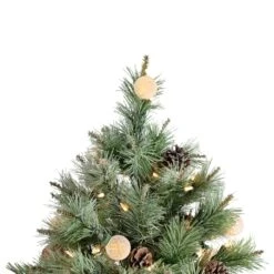 Northlight Pre-Lit Medium Artificial Bottle Brush Christmas Tree - 7.5' - Warm White LED Lights Green -Northlight Shop 3459087252663028432