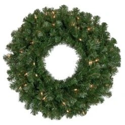 Northlight Pre-Lit Deluxe Windsor Pine Artificial Christmas Wreath - 36" - Clear Lights Green