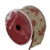 Northlight Red And Beige Christmas Tree Wired Craft Ribbon 2.5" X 10 Yards