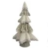 Northlight Sisal And Faux Fur Christmas Tree With Glitter - 20" - Gray -Northlight Shop 3459144806301176480