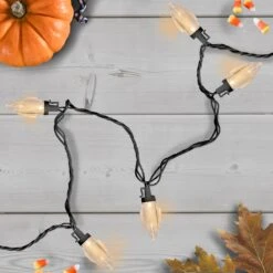 Northlight C9 LED Christmas Lights - Warm White - 16' Black Wire - 25ct -Northlight Shop 3459265323529527968