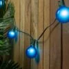 Northlight G50 Globe Satin Finish Christmas String Lights - Blue - 13.75' Green Wire - 15ct -Northlight Shop 3459265323930608288