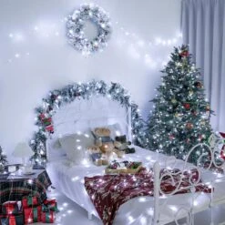 33ft 100 LED White Christmas Lights, 8 Modes Connectable Clear Wire Twinkle Fairy String Lights Indoor, Plug-in Christmas String Lights Outdoor Waterproof For Christmas Wedding Party Tree 31 33ft 100 LED White Christmas Lights, 8 Modes Connectable Clear Wire Twinkle Fairy String Lights Indoor, Plug-in Christmas String Lights Outdoor Waterproof For Christmas Wedding Party Tree -Northlight Shop 34734823789616 2