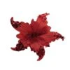 6” Red Sequined Floral Pick – Festive Christmas Tree Flower Decoration -Northlight Shop 358146823809232