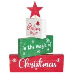 Northlight Believe In The Magic Of Christmas Wooden Tree Sign - 12.5" Multi 13 Northlight Believe In The Magic Of Christmas Wooden Tree Sign - 12.5" Multi -Northlight Shop 359325235749072