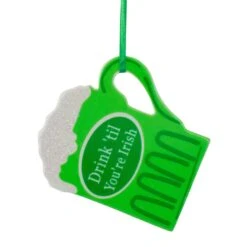 Kurt Adler 4" Luck Of The Irish "Drink 'Til You're Irish" Beer Mug Christmas Ornament Green 9 Kurt Adler 4" Luck Of The Irish "Drink 'Til You're Irish" Beer Mug Christmas Ornament Green -Northlight Shop 363453334545056 2