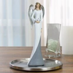 Northlight Winged Angel With Star Figurine - 16.5" - White Gray 12 Northlight Winged Angel With Star Figurine - 16.5" - White Gray -Northlight Shop 363454079558304