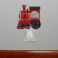 Roman Glittery Bubble Lamp Christmas Train Night Light - 6.5" Red 11 Roman Glittery Bubble Lamp Christmas Train Night Light - 6.5" Red -Northlight Shop 363454270923424