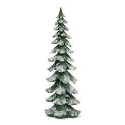 Melrose 26" Green And White Frosted Christmas Tree Tabletop Decoration