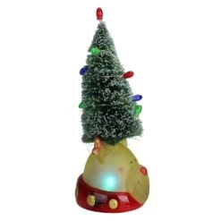 Roman 9.5" LED Lighted Green Tree With Smiling Bear Head Figure Multi -Northlight Shop 363454720238240