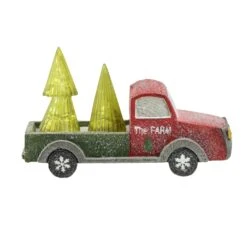 Allstate Lighted Glittered Farm Truck With Trees Christmas Decoration - 8.5" - Red And Green -Northlight Shop 363454849344160 1