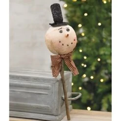 Rustic Cotton Snowman Pick For Winter Holiday Floral Arrangements -Northlight Shop 366237884291888 1