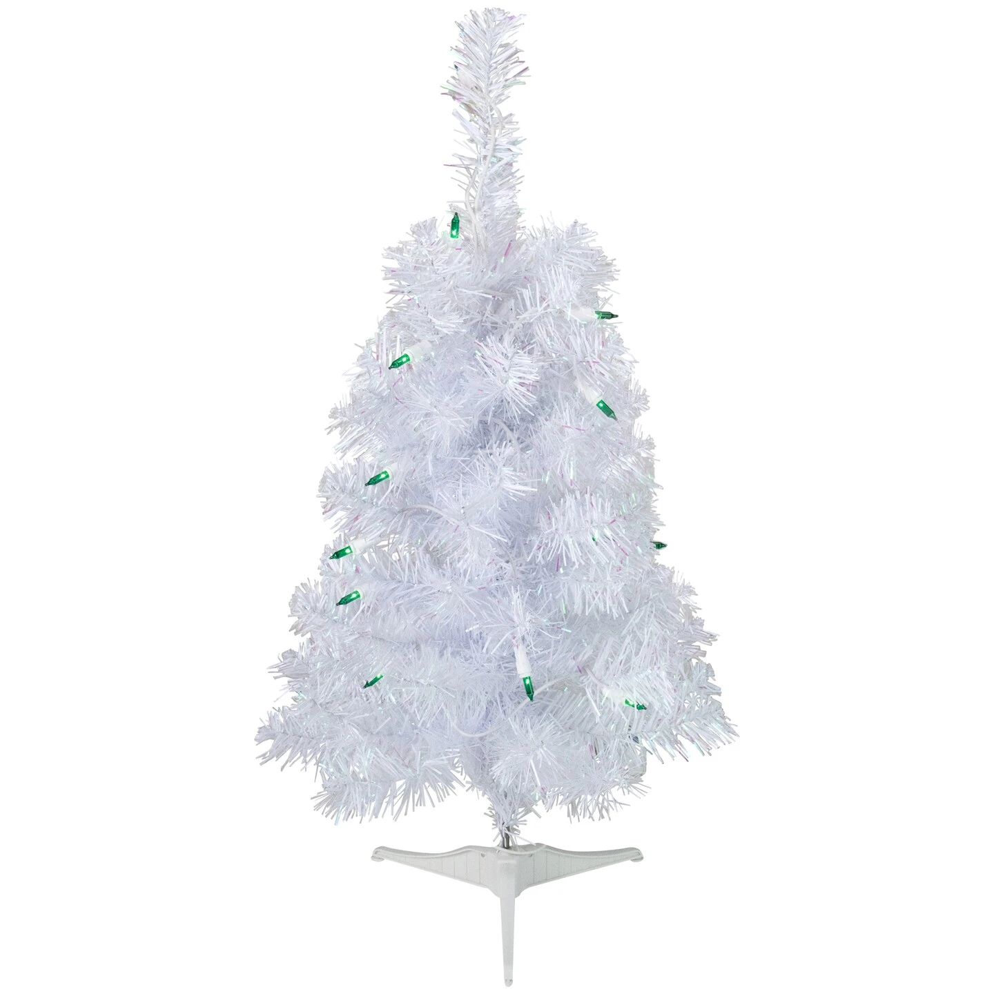 Northlight 2' Pre-Lit Slim White Artificial Christmas Tree - Green Lights 5 Northlight 2' Pre-Lit Slim White Artificial Christmas Tree - Green Lights - Image 3