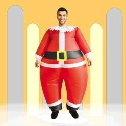 Inflatable Santa Adult Costume With Battery Operated Fan For Holiday Fun -Northlight Shop 379172462894000 2
