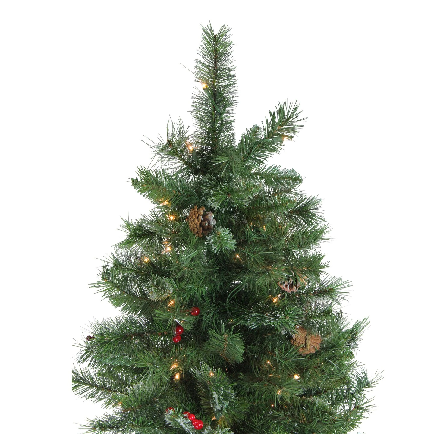 Northlight 7.5' Pre-Lit Medium Mixed Pine Glittered Artificial Christmas Tree - Clear Lights Green 6 Northlight 7.5' Pre-Lit Medium Mixed Pine Glittered Artificial Christmas Tree - Clear Lights Green - Image 4
