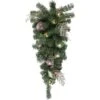 Northlight 30" Pink And Gold Frosted Artificial Christmas Teardrop Swag - Unlit -Northlight Shop 380292830192288