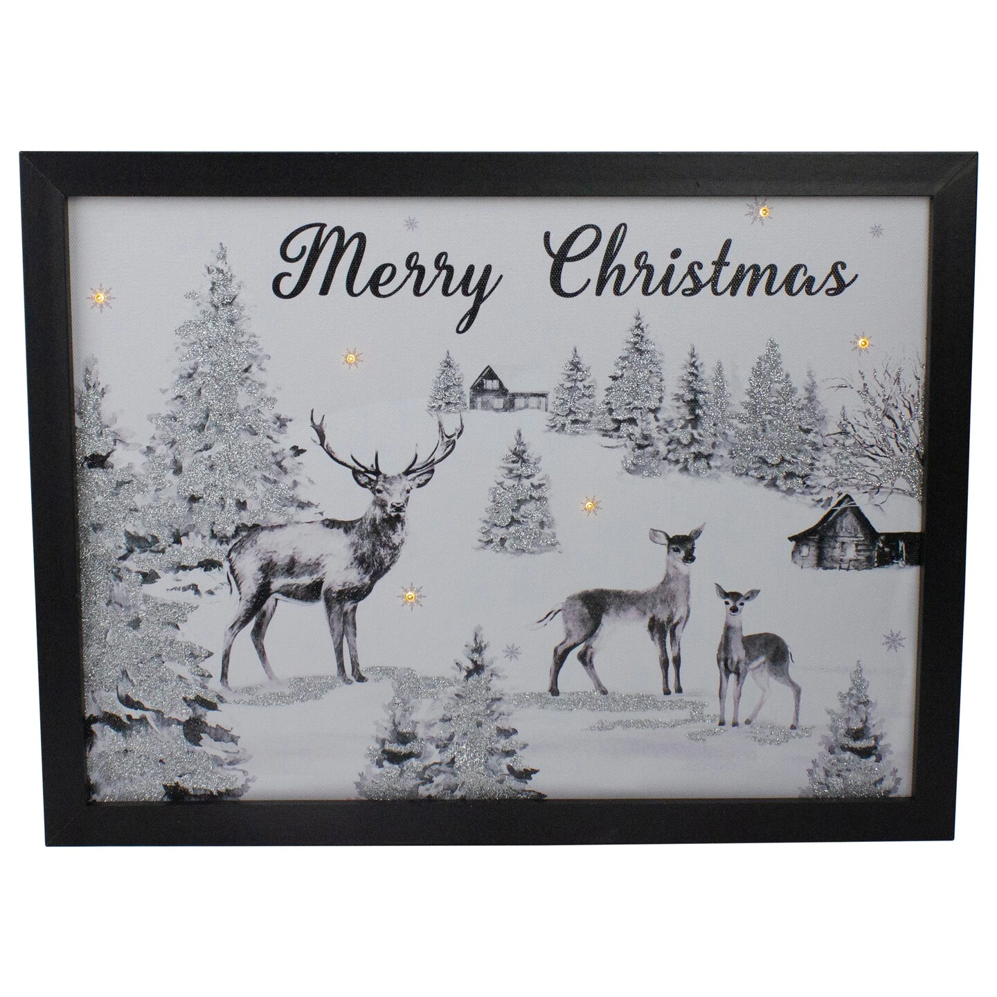 Northlight Lighted Black And White Winter Scene Merry Christmas Canvas Wall Art 11.75" X 15.75" 3 Northlight Lighted Black And White Winter Scene Merry Christmas Canvas Wall Art 11.75" X 15.75"