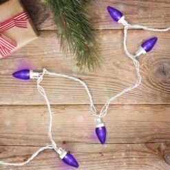 Northlight 25 Count Purple LED C7 Christmas Lights, 16 Ft White Wire 9 Northlight 25 Count Purple LED C7 Christmas Lights, 16 Ft White Wire -Northlight Shop 380293362868896
