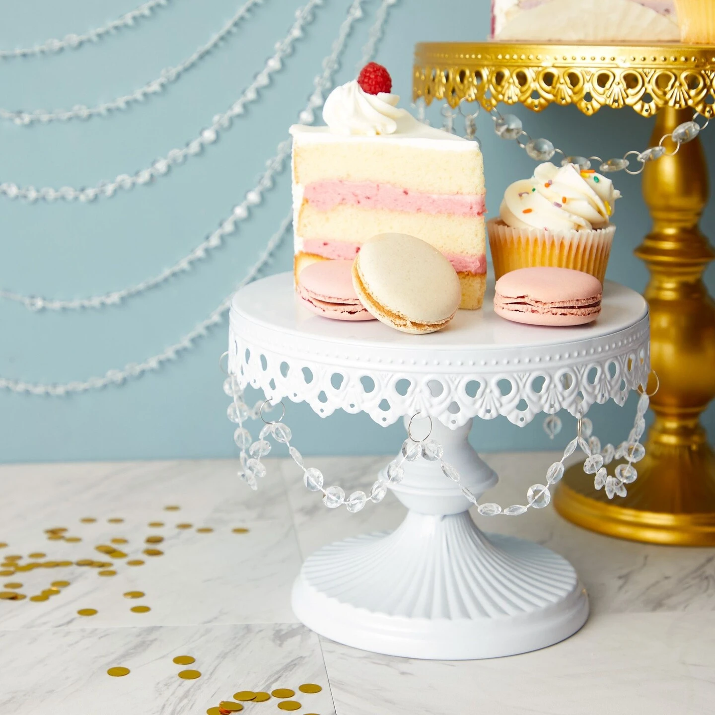 10mm Crystal Chandelier Beads, Clear Garland String For Christmas Tree (100 Ft) 4 10mm Crystal Chandelier Beads, Clear Garland String For Christmas Tree (100 Ft) - Image 2