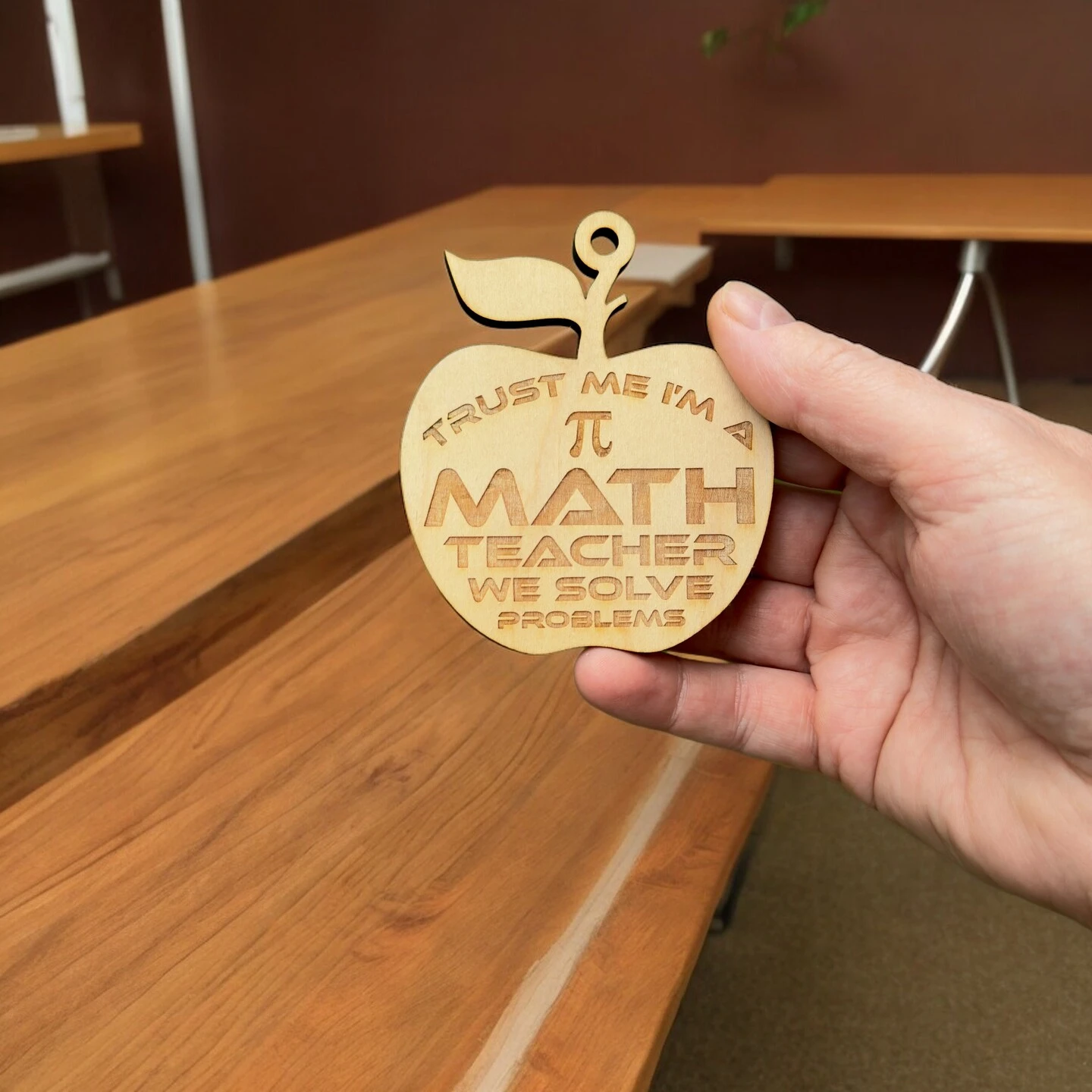 Ornament - Trust Me I'm A Math Teacher We Solve Problems - Raw Wood 3x3in 8 Ornament - Trust Me I'm A Math Teacher We Solve Problems - Raw Wood 3x3in - Image 6