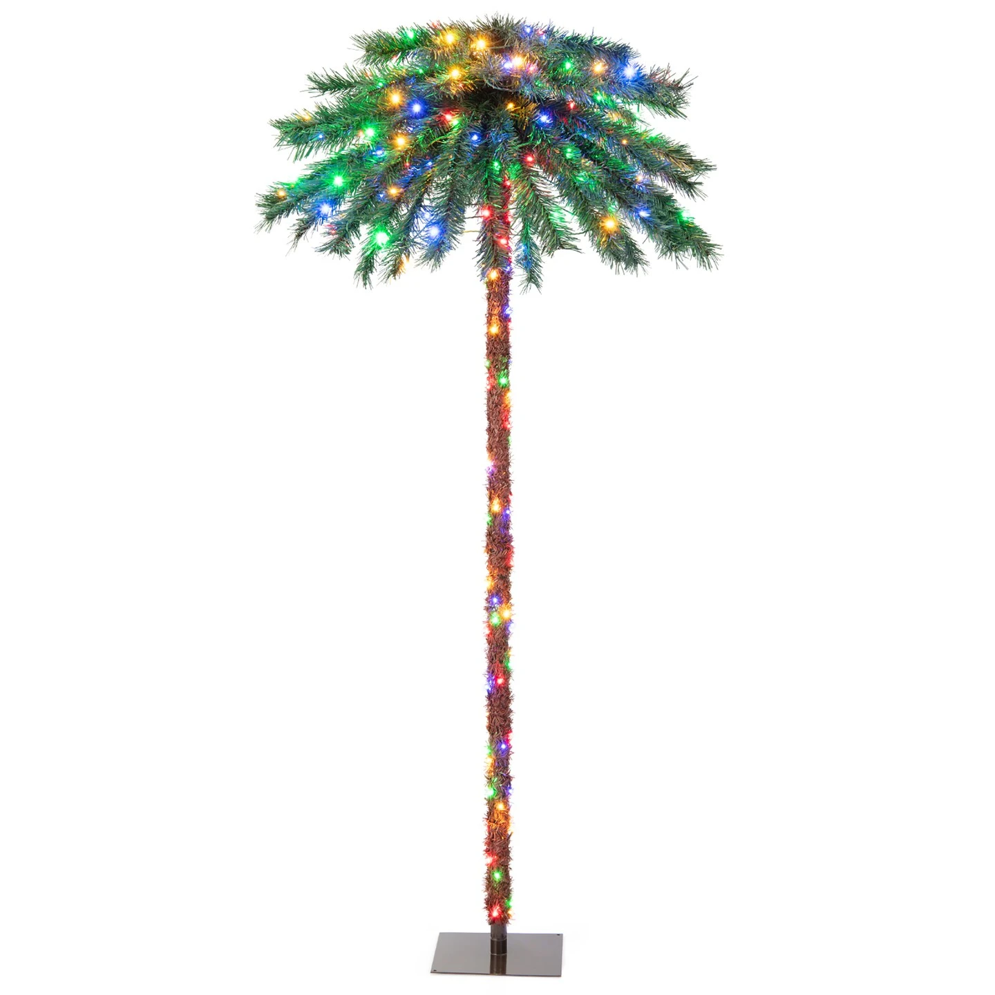 Costway 6FT Pre-Lit Artificial Tropical Christmas Palm Tree W/ 210 Multi-Color Lights 15 Costway 6FT Pre-Lit Artificial Tropical Christmas Palm Tree W/ 210 Multi-Color Lights - Image 13