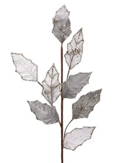 30" LEAF SPRAY W/GLITTERED VEIN 7 30" LEAF SPRAY W/GLITTERED VEIN -Northlight Shop 403660898478992 2