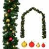 VIDAXL Christmas Garland With Baubles And LED Lights 2 VIDAXL Christmas Garland With Baubles And LED Lights -Northlight Shop 406121104415456