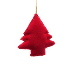 Embroidered Christmas Cheer Ornament - Red - 4" X 0.75" X 4" 17 Embroidered Christmas Cheer Ornament - Red - 4" X 0.75" X 4" -Northlight Shop 409703614595184