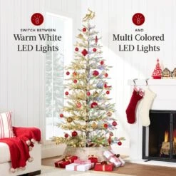 Best Choice Products Pre-Lit Sparse Christmas Tree W/ 2-in-1 LEDs, Cordless Connection 18 Best Choice Products Pre-Lit Sparse Christmas Tree W/ 2-in-1 LEDs, Cordless Connection -Northlight Shop 410604514505072