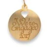 Ornament - We're Engaged 2027 - Raw Wood 3x3in -Northlight Shop 4214500198192