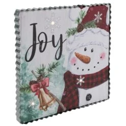 Northlight 12" LED Lighted 'Joy' Snowman Christmas Canvas Wall Art White 11 Northlight 12" LED Lighted 'Joy' Snowman Christmas Canvas Wall Art White -Northlight Shop 424869288297696
