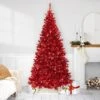 Northlight Pre-Lit Artificial Tinsel Christmas Tree - 7' - Red - Clear Lights 1 Northlight Pre-Lit Artificial Tinsel Christmas Tree - 7' - Red - Clear Lights -Northlight Shop 425203604176208