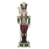 Haute Decor 35 Inch Tall Solid Resin Decorative Holiday Nutcracker With Fleur De Lis -Northlight Shop 435160928602224